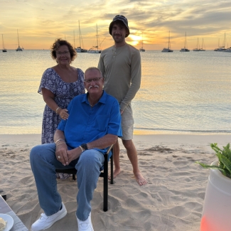 Skip with family in Aruba, 2025