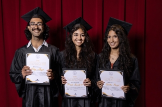 Award Winners Uday Ahuja '26, Tavishi Baidwan '26, Yutika Patel '26