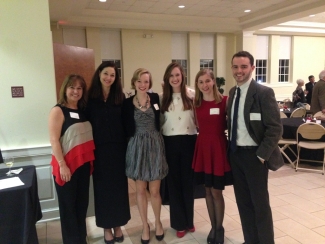 Sara with Sherry Nelson, President Emerita Carol Quillen and friends at Dinner at Davidson circa 2014.