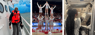 Samone Cullum ’25 in Patagonia, on the cheerleading team and NASA space station mockup