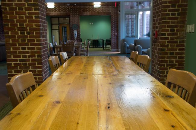 Chidsey Communal Dining Room with long table and chairs