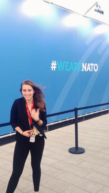 Claire Brantley ’21 at the NATO Summit