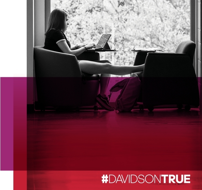 DAVIDSONTRUE Student in the library