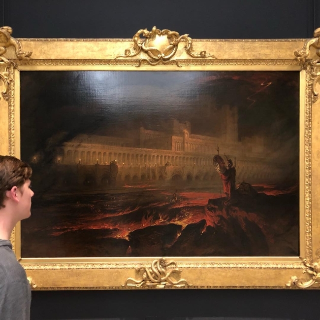 Roman dominance and the glorification of war by painting a dark and foreboding landscape