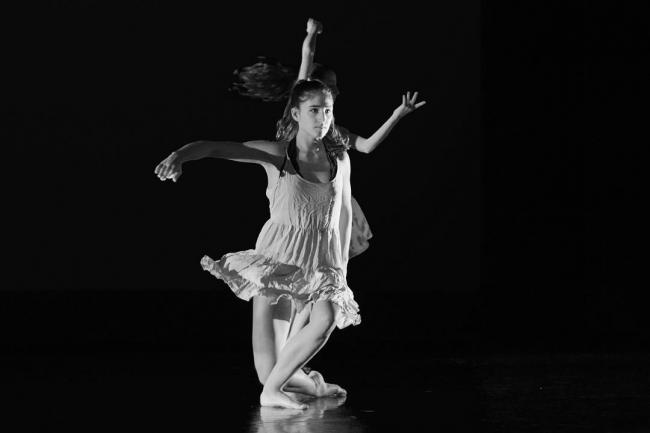 black and white dance photo