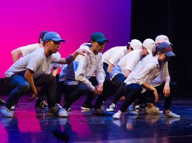 dance group on stage