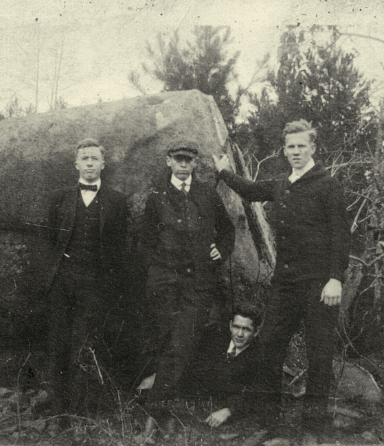 Vintage Photo of Davidson Students in the 1920s Posing 