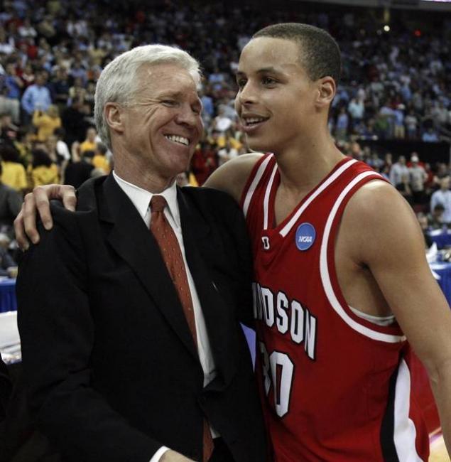 Coach McKillop and Steph Curry