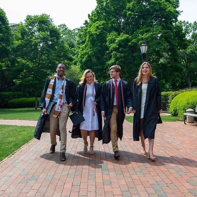 Class of 2021 graduates in their gowns