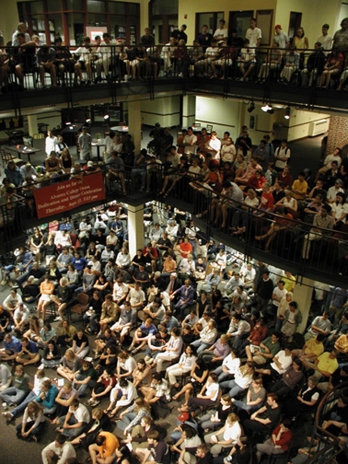 Davidson students packed and seated in college union day of 9/11