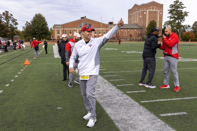 Coach Abel Gives Thumbs Up from Field