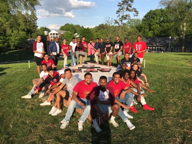 Chisholm with Kappa Alpha Psi Fraternity, Inc. brothers