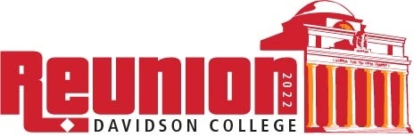 Illustrated logo of Chambers building with words 2022 Reunion Davidson College