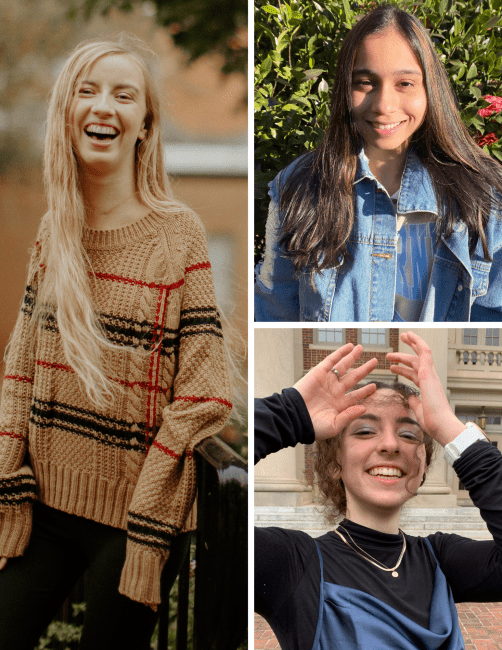 Headshots of ST Hammer, Gabby Morreale and Malavika Kalani