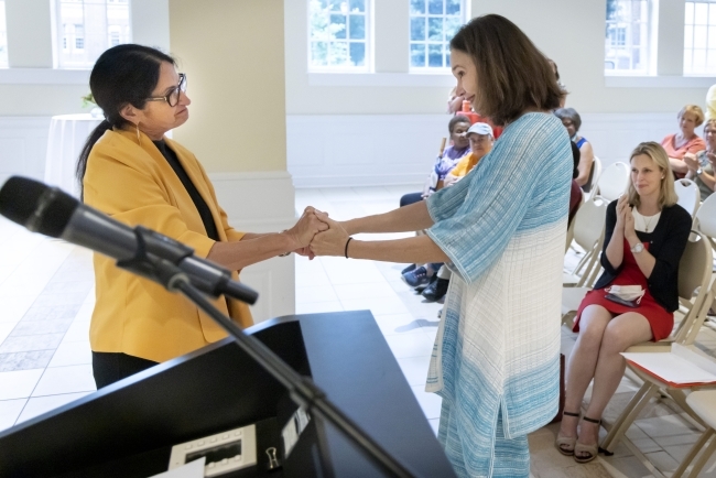 Magdalena Maiz-Peña with Carol Quillen