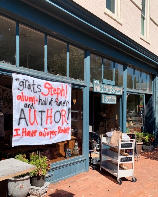 Curry Sheet Sign at Main Street Books