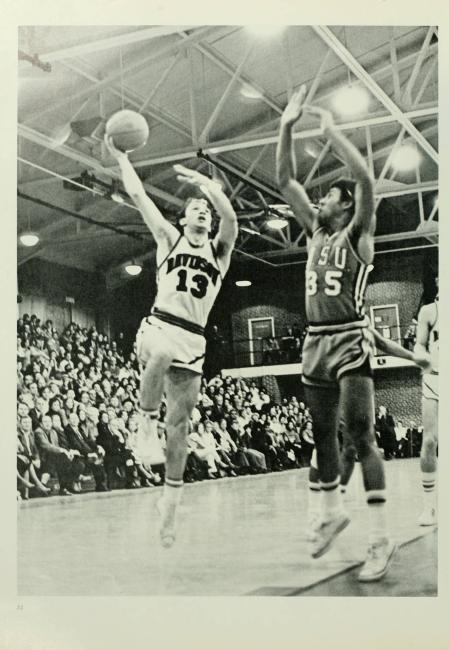 Quips & Cranks 1973 page depicting basketball player