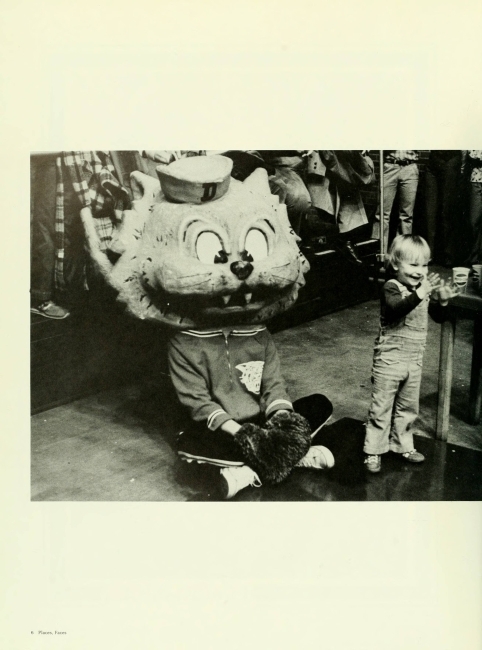 Page from 1978 Quips & Cranks depicting Wildcat mascot