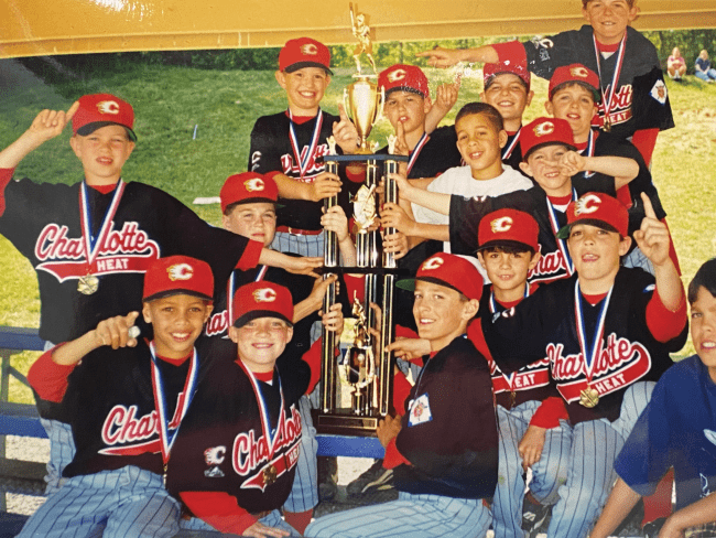 Stephen Curry and Brendan McKillop AAU baseball team