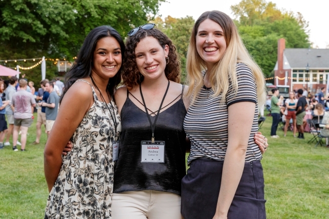 three women smiling