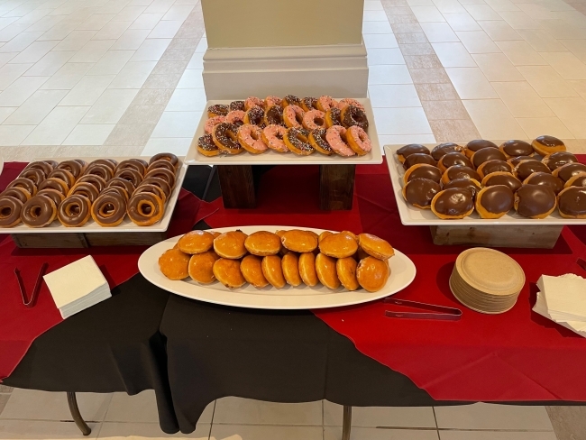 Random Acts of Kindness Donuts on a table