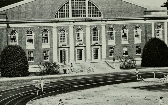 Black and white photo of Campus Union