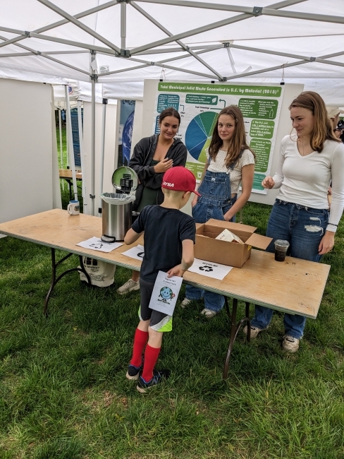 Students during Earth Day