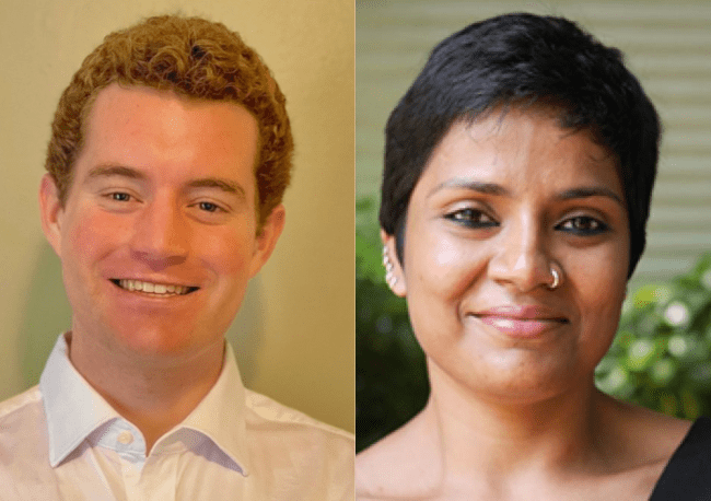 EJ Kelley and Professor Jaya Jha