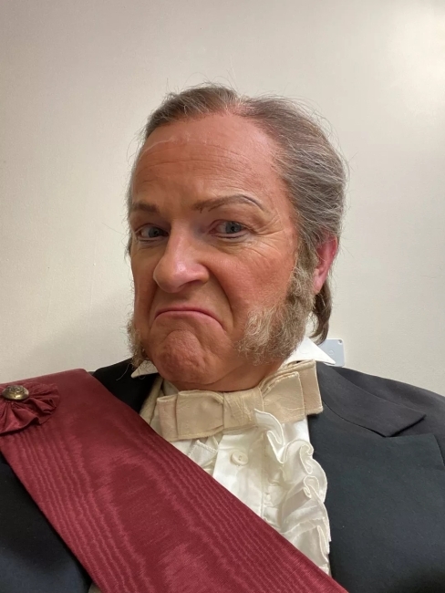 Physics Prof. Dan Boye plays Baron Duphol in an OperaCarolina performance of La Traviata.