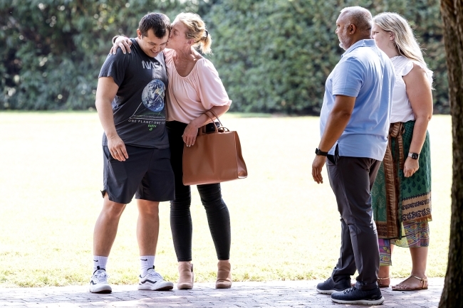 Families at Farewell Picnic Orientation 2023