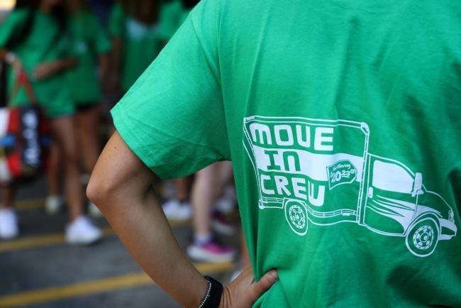 A shot of a move-in t-shirt during Orientation