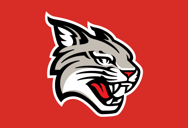 Davidson College Wildcat Illustration on red