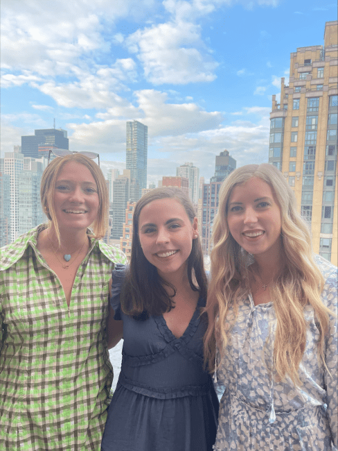 Caroline Okel '19 with friends in New York City