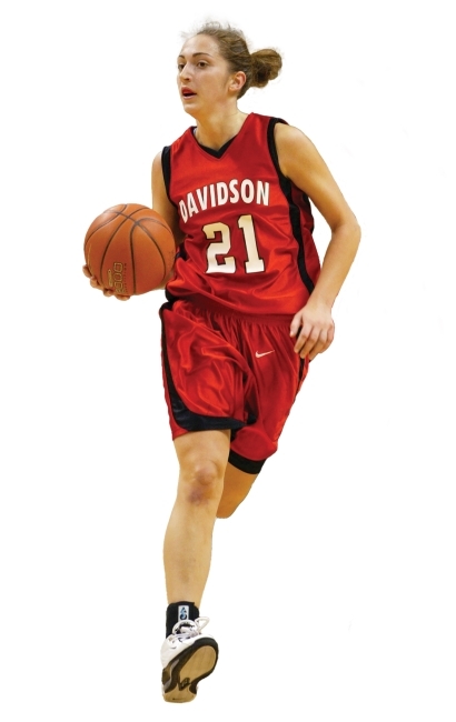 Flewlaird playing women's basketball at Davidson