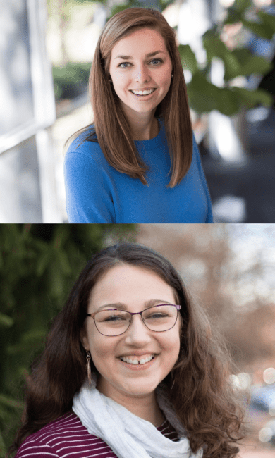 compilation of headshots of two young women smiling