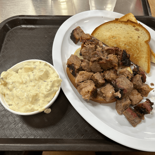 a plate of barbecue in Kansas City