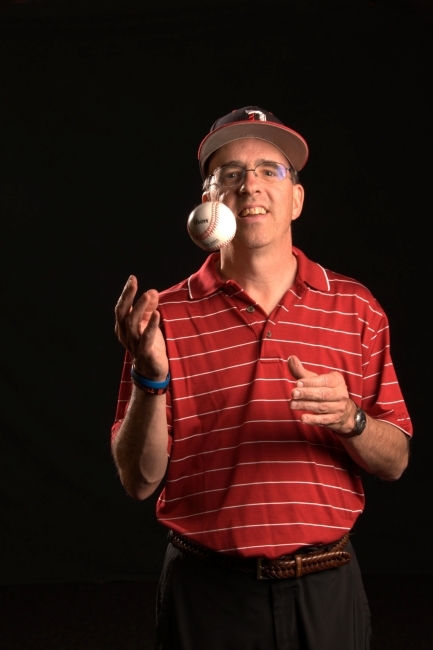 Will DuBose throwing up a baseball