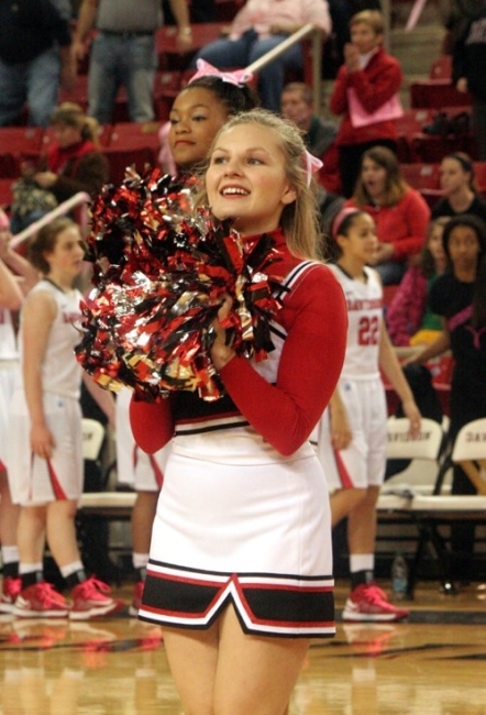 Savannah Haeger ’16 as a cheerleader