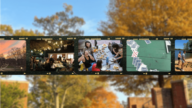 a photo strip of student images