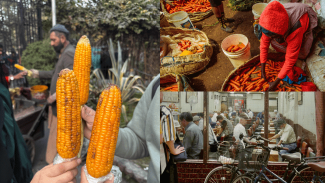 a compilation of food and eating-related photos from students around the world