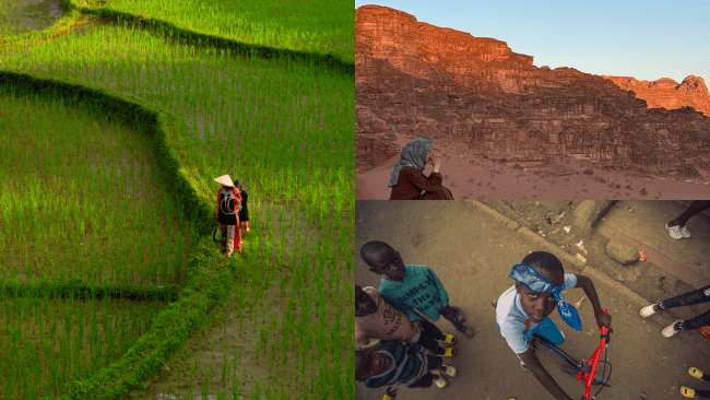 a compilation of images from students studying abroad