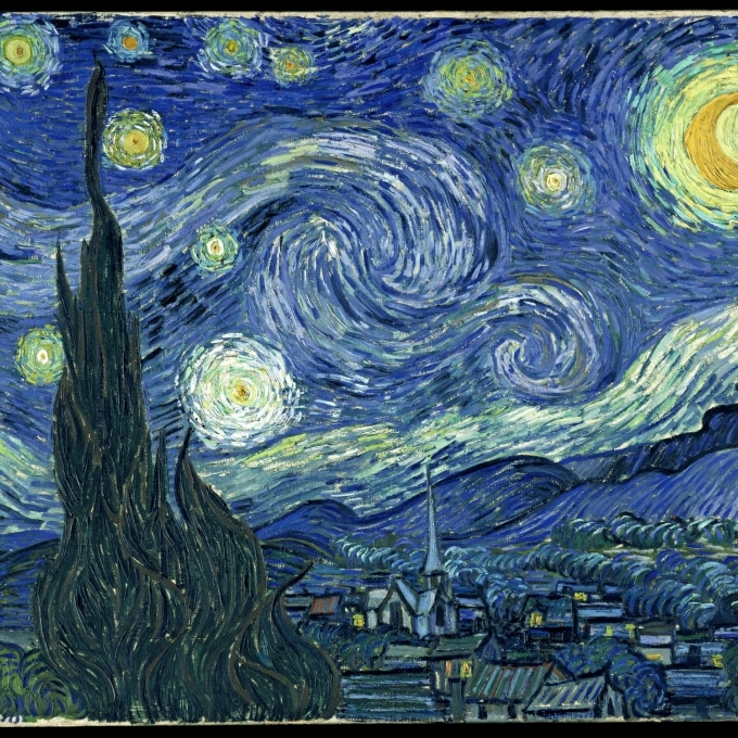 Starry Night painting by Artist Van Gogh