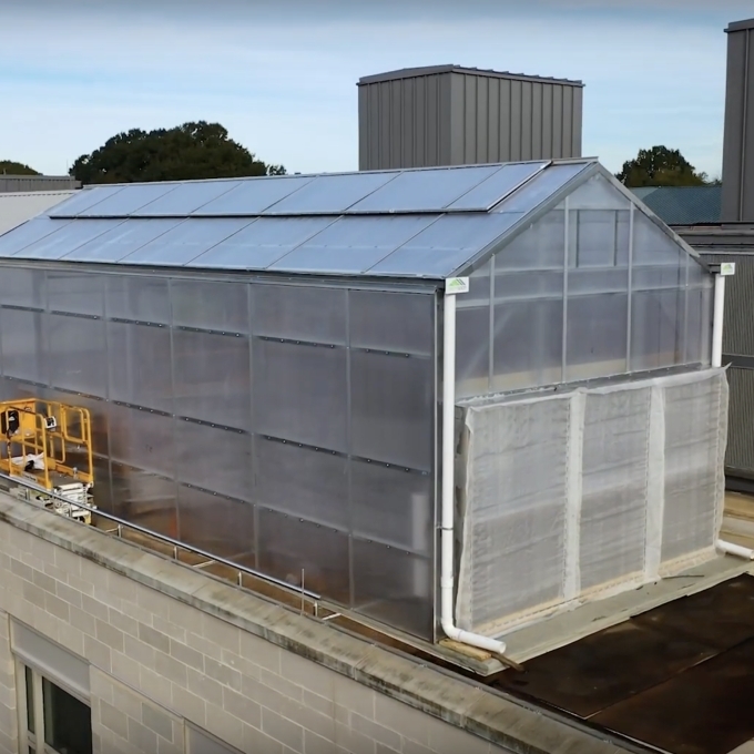 Davidson College completed greenhouse
