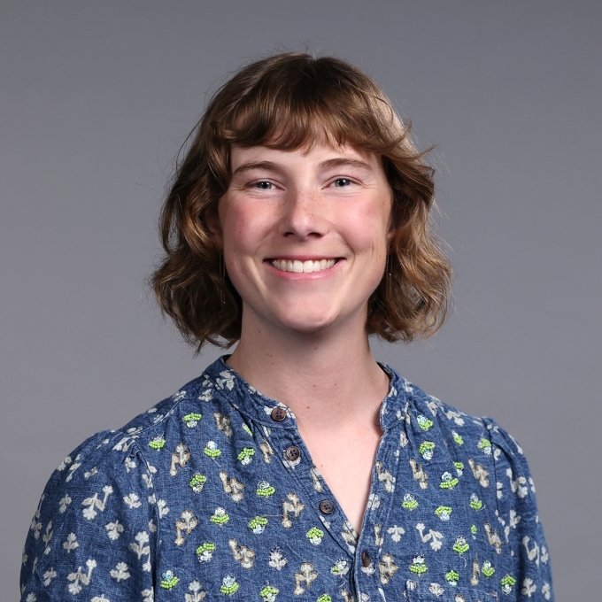 Young caucasian woman with chin length wavy hair
