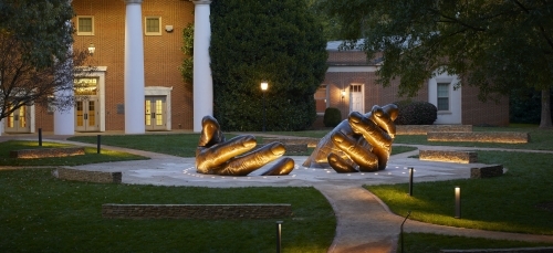 With These Hands sculpture