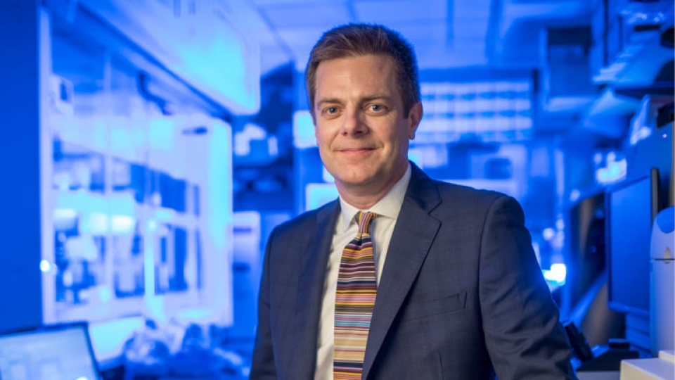 James Crowe in a lab