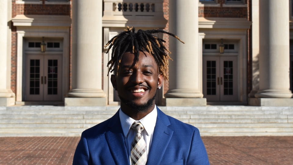 Langston Stephens outside Chambers building