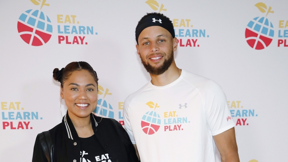 Ayesha Curry and Davidson College alum Stephen Curry