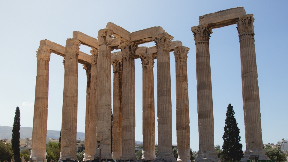 stock photo of Greek ruins