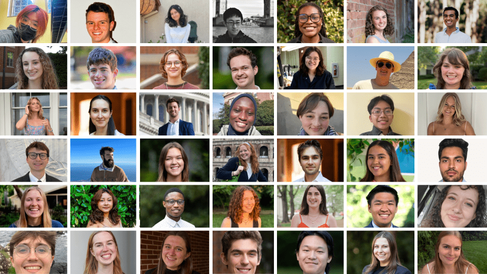 a compilation of headshots of students